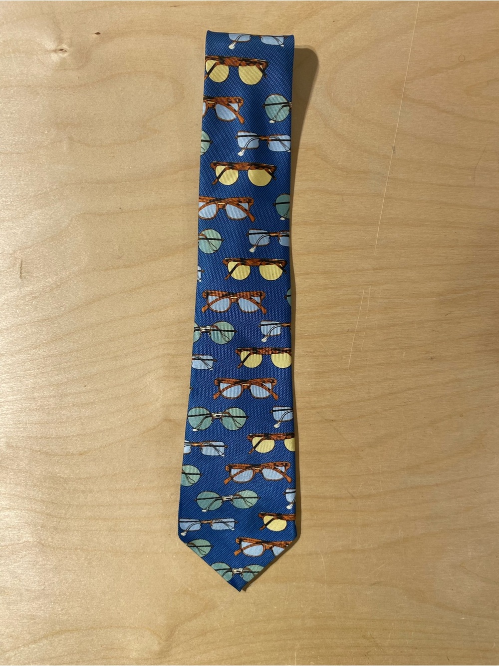 Daniel Ford Blue Sunglasses Pattern Men's Tie (BR)